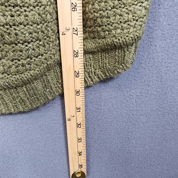 Talbots Womens Sweater 2X Olive Green Wool Blend Cowl Neck Office Casual Cabin - Picture 5 of 10